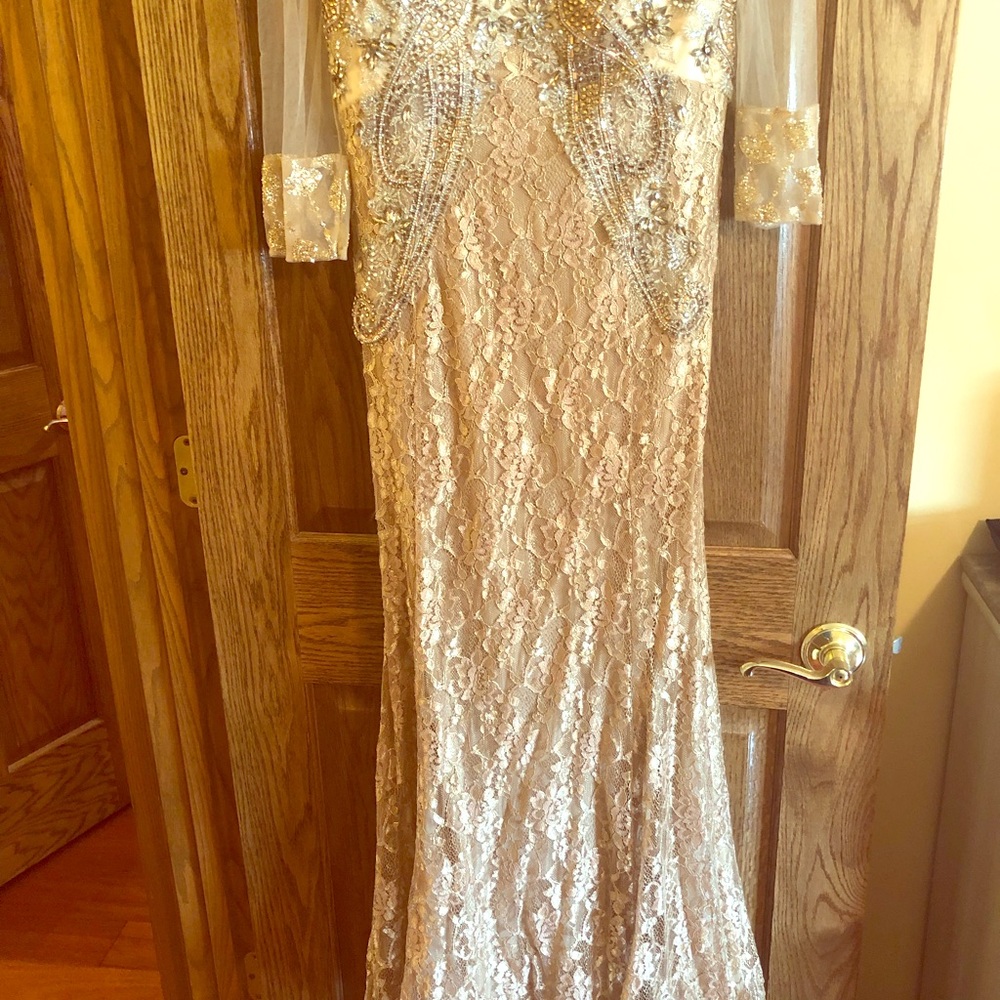 Gold formal evening gown for sale